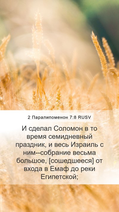 2 Паралипоменон 7:8 RUSV Bible Verse Image