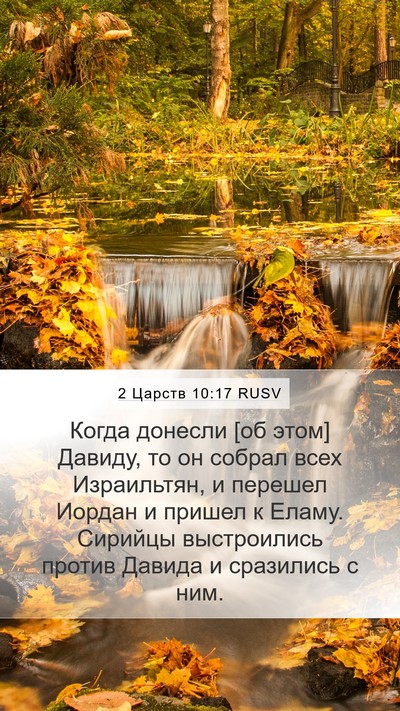 2 Царств 10:17 RUSV Mobile Phone Wallpaper - Когда донесли [об этом] - Mobile Bible Verse Wallpaper
