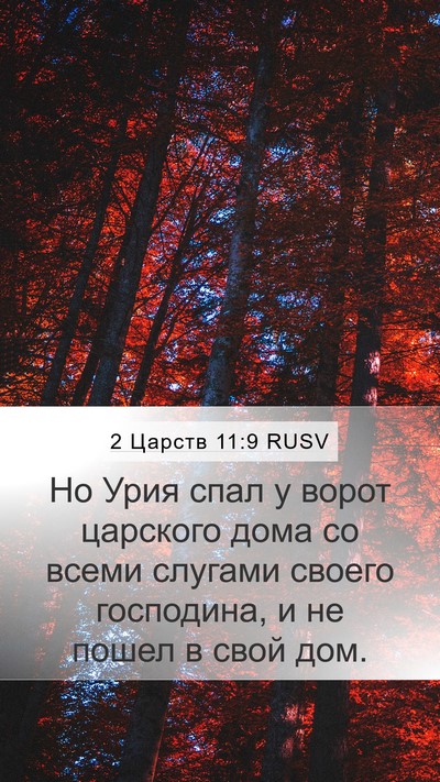 2 Царств 11:9 RUSV Mobile Phone Wallpaper - Но Урия спал у ворот - Mobile Bible Verse Wallpaper
