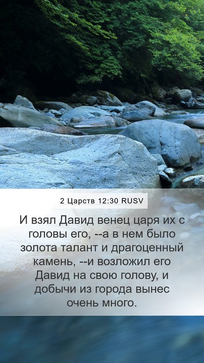2 Царств 12:30 RUSV Bible Verse Image