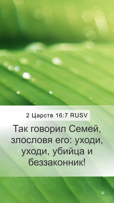 2 Царств 16:7 RUSV Bible Verse Image