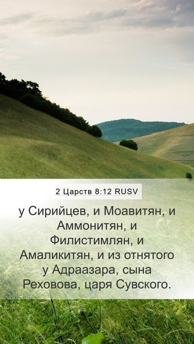 2 Царств 8:12 RUSV Bible Verse Image