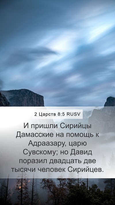 2 Царств 8:5 RUSV Bible Verse Image