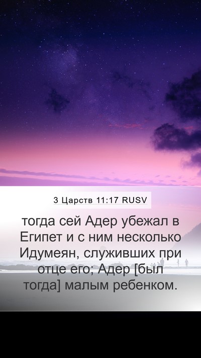 3 Царств 11:17 RUSV Mobile Phone Wallpaper - тогда сей Адер убежал в - Mobile Bible Verse Wallpaper