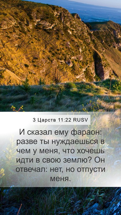 3 Царств 11:22 RUSV Mobile Phone Wallpaper - И сказал ему фараон: разве - Mobile Bible Verse Wallpaper