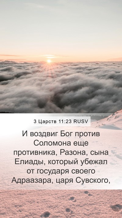 3 Царств 11:23 RUSV Bible Verse Image