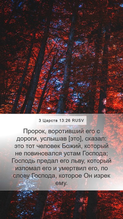 3 Царств 13:26 RUSV Bible Verse Image