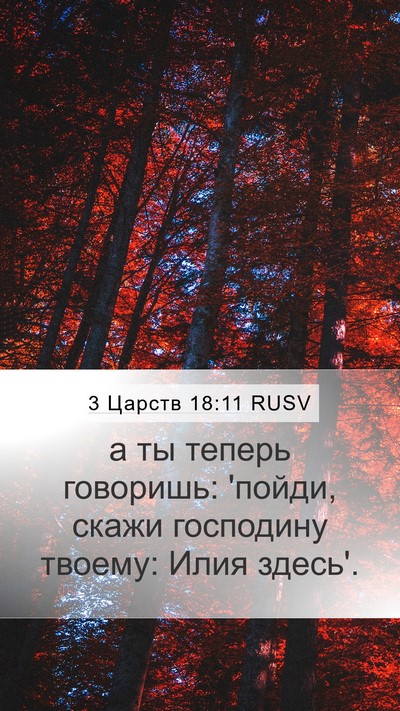 3 Царств 18:11 RUSV Mobile Phone Wallpaper - а ты теперь говоришь: - Mobile Bible Verse Wallpaper