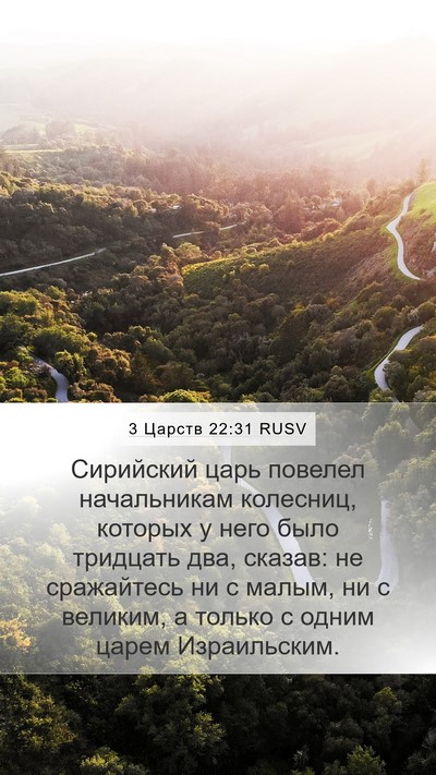 3 Царств 22:31 RUSV Bible Verse Image