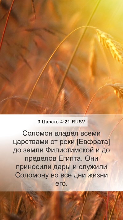 3 Царств 4:21 RUSV Bible Verse Image