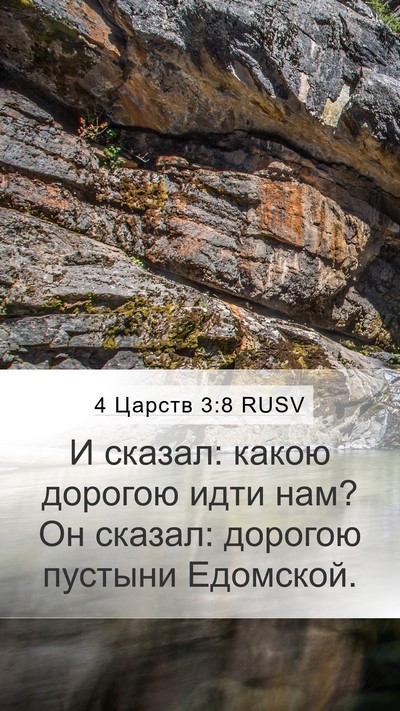 4 Царств 3:8 RUSV Mobile Phone Wallpaper - И сказал: какою дорогою - Mobile Bible Verse Wallpaper