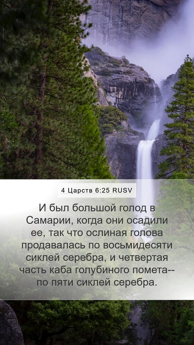 4 Царств 6:25 RUSV Bible Verse Image