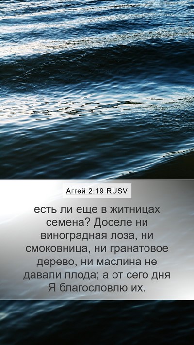 Аггей 2:19 RUSV Bible Verse Image