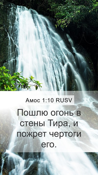Амос 1:10 RUSV Bible Verse Image