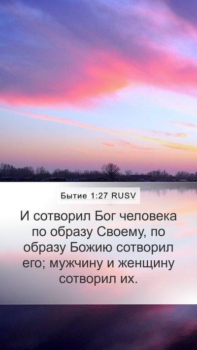 Бытие 1:27 RUSV Bible Verse Image