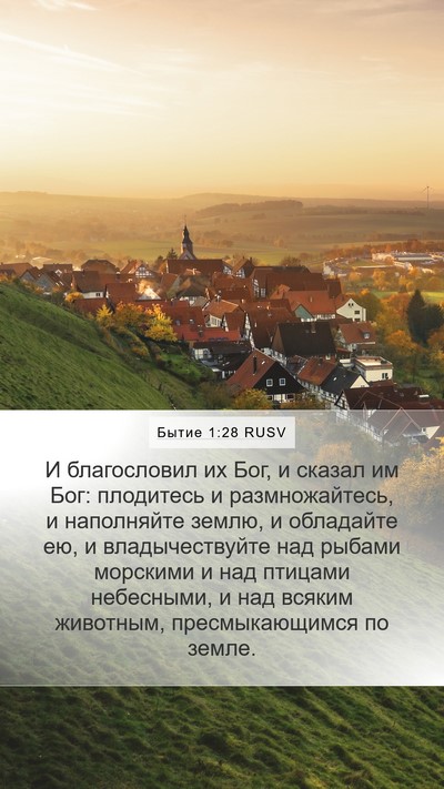 Бытие 1:28 RUSV Bible Verse Image