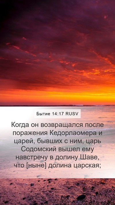 Бытие 14:17 RUSV Bible Verse Image