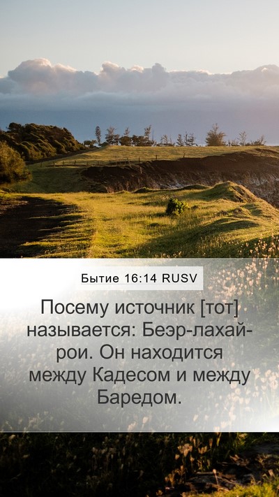 Бытие 16:14 RUSV Bible Verse Image