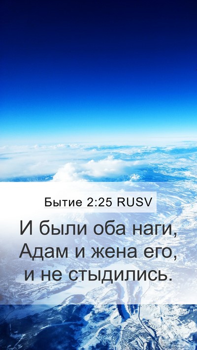 Бытие 2:25 RUSV Bible Verse Image