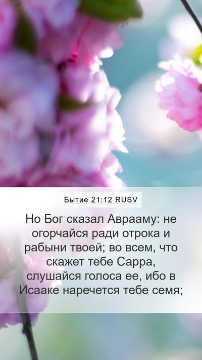 Бытие 21:12 RUSV Bible Verse Image