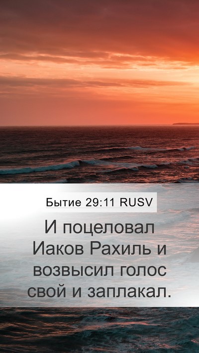 Бытие 29:11 RUSV Bible Verse Image