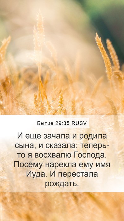 Бытие 29:35 RUSV Bible Verse Image