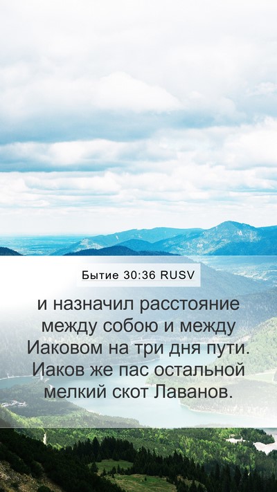 Бытие 30:36 RUSV Bible Verse Image