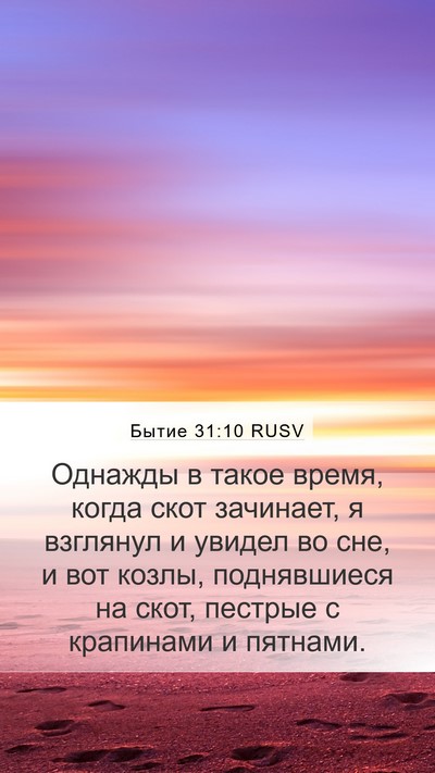 Бытие 31:10 RUSV Bible Verse Image