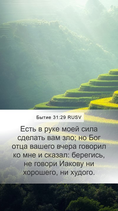 Бытие 31:29 RUSV Bible Verse Image