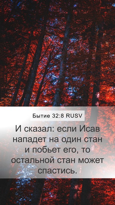 Бытие 32:8 RUSV Bible Verse Image