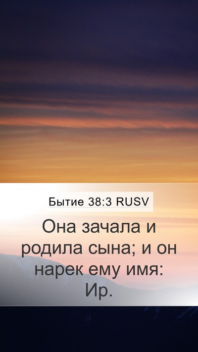 Бытие 38:3 RUSV Mobile Phone Wallpaper - Она зачала и родила сына; и - Mobile Bible Verse Wallpaper