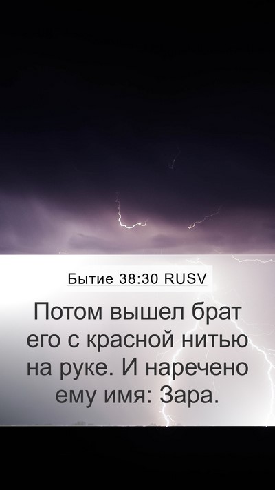 Бытие 38:30 RUSV Bible Verse Image