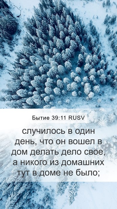 Бытие 39:11 RUSV Bible Verse Image