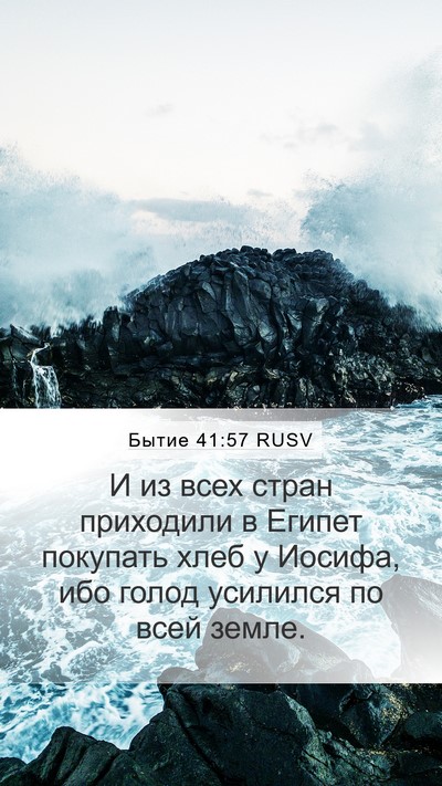 Бытие 41:57 RUSV Bible Verse Image
