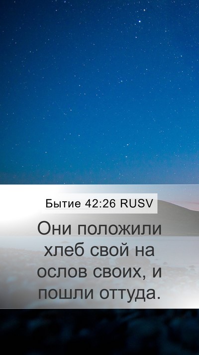 Бытие 42:26 RUSV Mobile Phone Wallpaper - Они положили хлеб свой на - Mobile Bible Verse Wallpaper