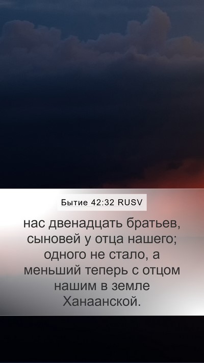 Бытие 42:32 RUSV Bible Verse Image
