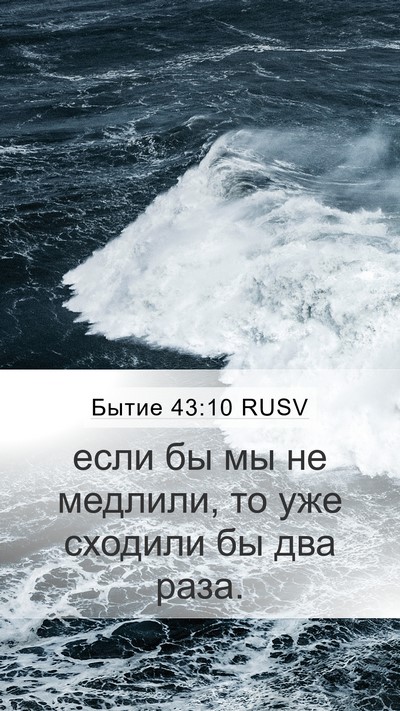 Бытие 43:10 RUSV Mobile Phone Wallpaper - если бы мы не медлили, то - Mobile Bible Verse Wallpaper