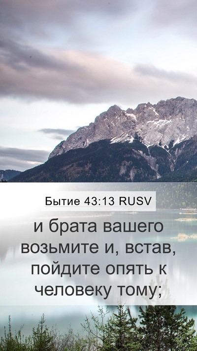 Бытие 43:13 RUSV Mobile Phone Wallpaper - и брата вашего возьмите и, - Mobile Bible Verse Wallpaper