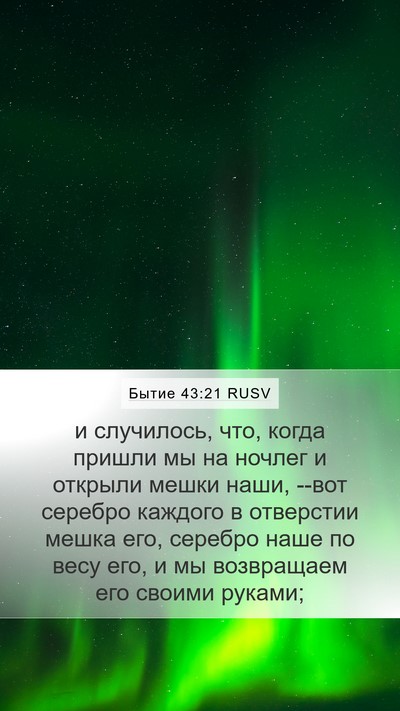 Бытие 43:21 RUSV Bible Verse Image