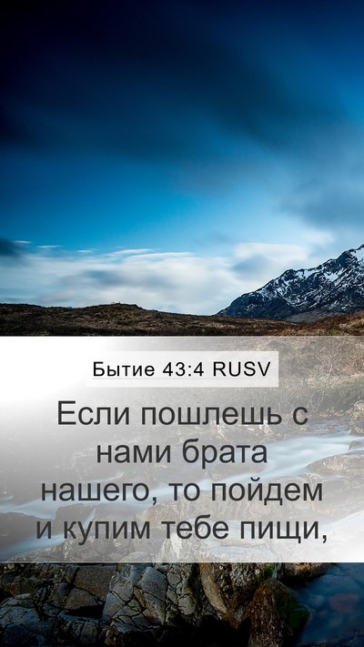 Бытие 43:4 RUSV Bible Verse Image