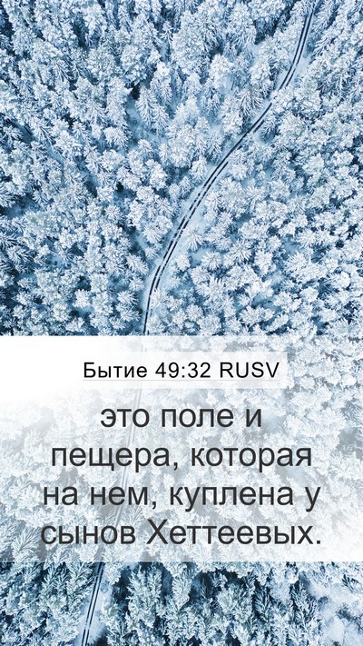 Бытие 49:32 RUSV Mobile Phone Wallpaper - это поле и пещера, которая - Mobile Bible Verse Wallpaper