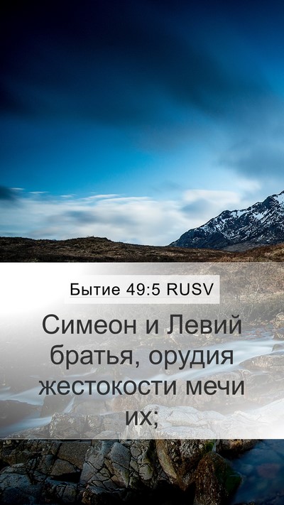 Бытие 49:5 RUSV Bible Verse Image