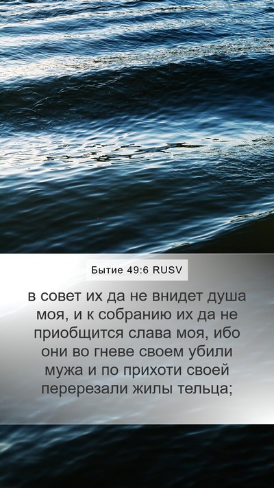 Бытие 49:6 RUSV Bible Verse Image