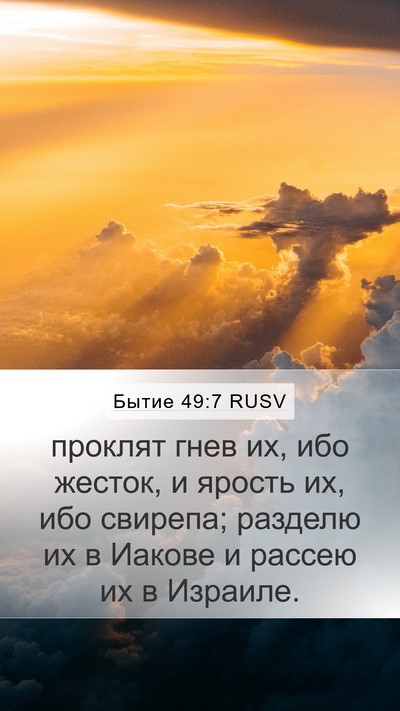 Бытие 49:7 RUSV Bible Verse Image