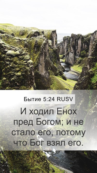Бытие 5:24 RUSV Bible Verse Image