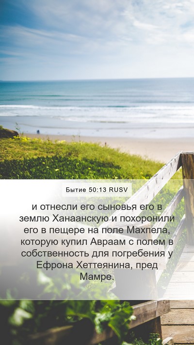 Бытие 50:13 RUSV Bible Verse Image