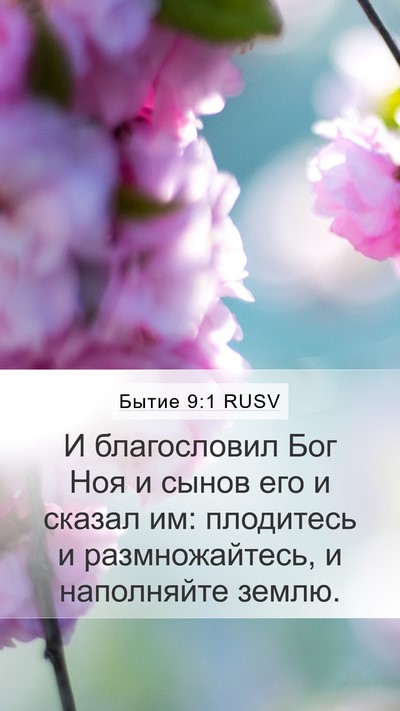 Бытие 9:1 RUSV Bible Verse Image