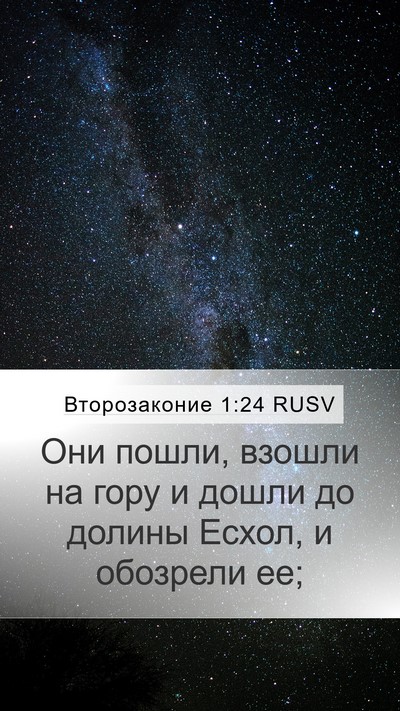 Второзаконие 1:24 RUSV Mobile Phone Wallpaper - Они пошли, взошли на гору и - Mobile Bible Verse Wallpaper