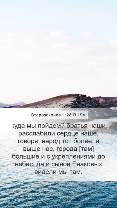Второзаконие 1:28 RUSV Bible Verse Image
