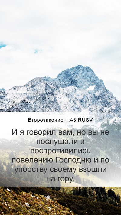 Второзаконие 1:43 RUSV Mobile Phone Wallpaper - И я говорил вам, но вы не - Mobile Bible Verse Wallpaper